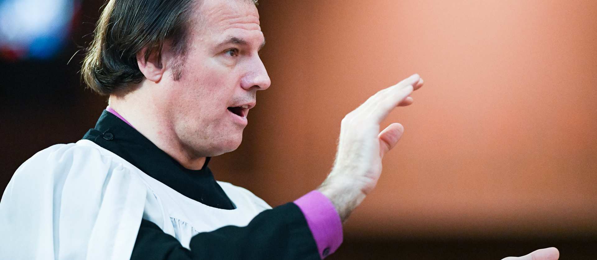 George Sargeant conducting music at Old South Church in Boston